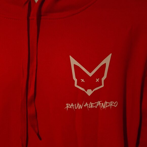 Rauw Alejandro Red Hoodie Men Woman Size L Harajuku Pullover Streetwear Unisex - Picture 5 of 9